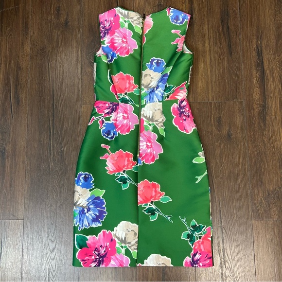 Kate Spade In Full Bloom Green Floral A-Line Shift Dress SZ 0 - Picture 4 of 5